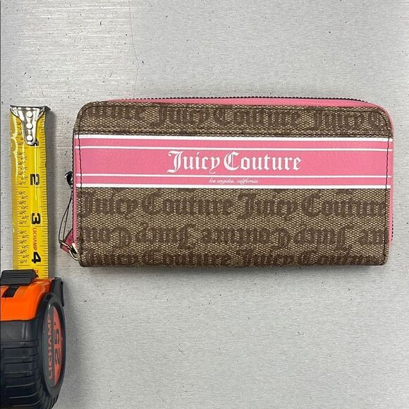 Juicy Couture Pink and Brown Logo Wallet - Picture 1 of 3